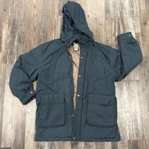 Outdoor Exchange Men's Dark Green Hooded Puffer Jacket